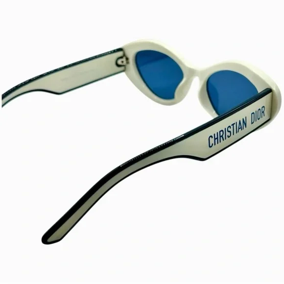 Christian Dior Sunglasses | Ivory & Blue | New (No Box/Tags) | 52-19-140 | Women - Picture 7 of 15